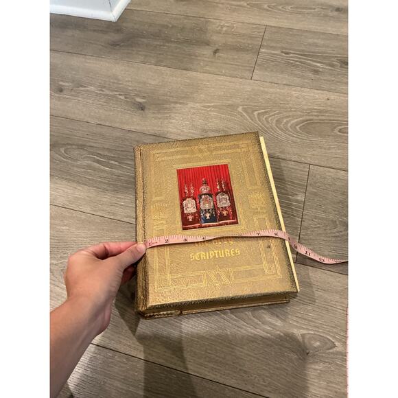 Vtg Holy Bible Torah Jewish Family 1957 Leonard S. Davidow MCM Gold Illustrated - Picture 11 of 16